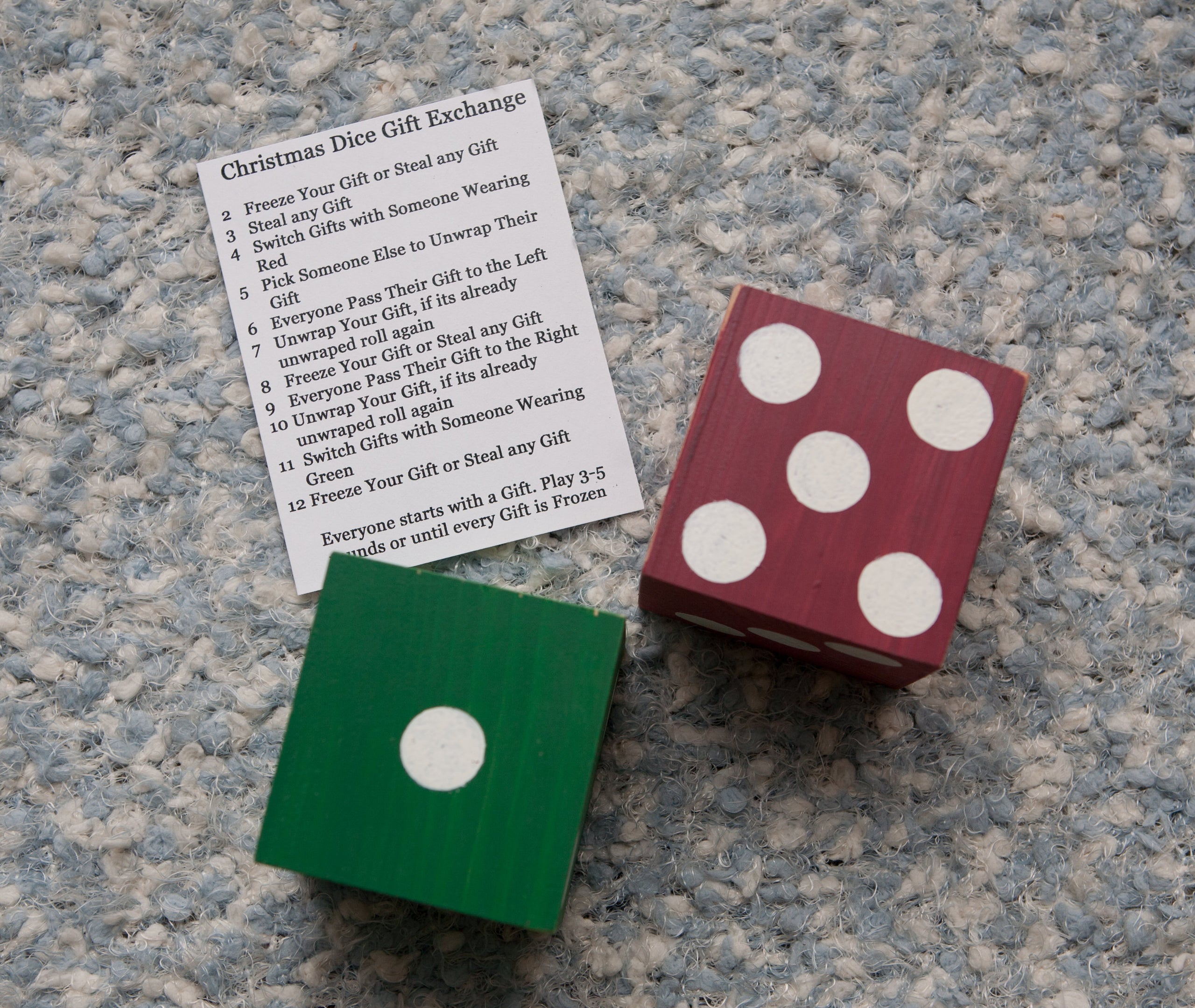 Gift Exchange Game with Two Dice